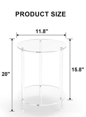亚克圆形边桌阶梯式边力桌透明NIQ床可头柜户外露营组装卸收纳拆