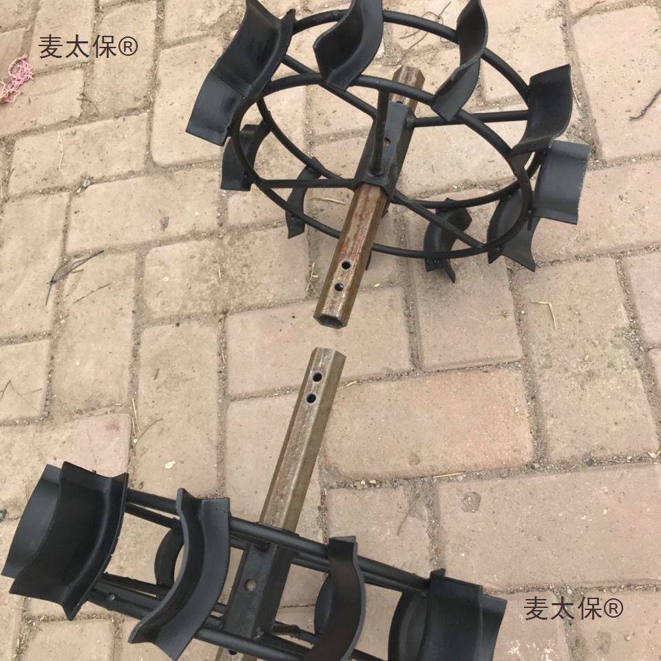 微耕机走铁轮防滑铁轮RFP小手扶旋耕机拖拉行机麦开沟铁轮子太犁