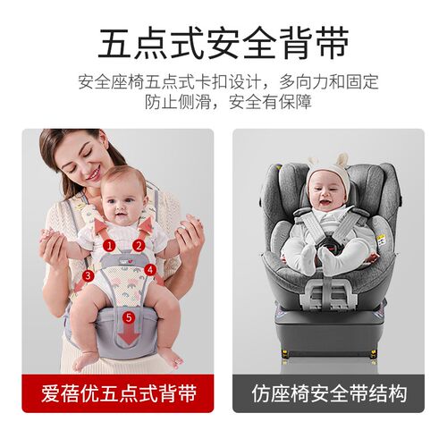 婴儿四季轻便腰凳 多功能背带透气款 宝宝外出可携式托坐凳