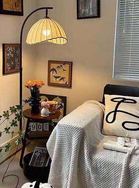 航航家法13894式复古地灯客厅具沙发旁几灯落中茶古风卧室床头柜