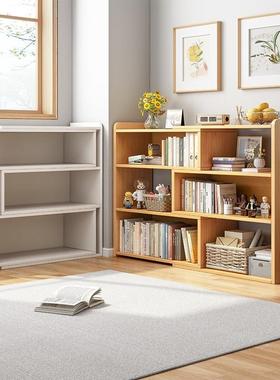 可伸缩书架物落地置4.233架家用易格子柜多层物储柜学生收纳架简