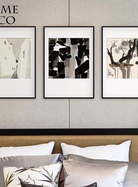 茶室书房餐厅装饰画吴中QLM冠卧室客厅复制复画刻新画中式玄关挂