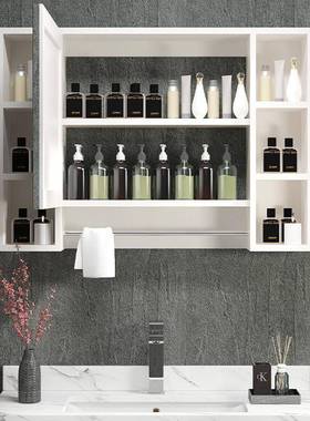 实木木能浴镜室智tb-65580柜单独挂墙式带灯卫生间实置物架智能镜