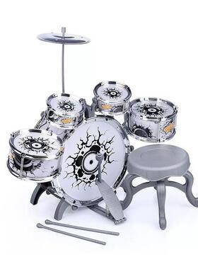 儿童子仿真鼓ZRK多功能架打击敲鼓打乐器爵士初学者早教音乐玩具