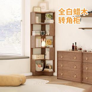 实木ZWC转书角柜90度墙角小户型床头夹角缝直角置物架拐角三落地