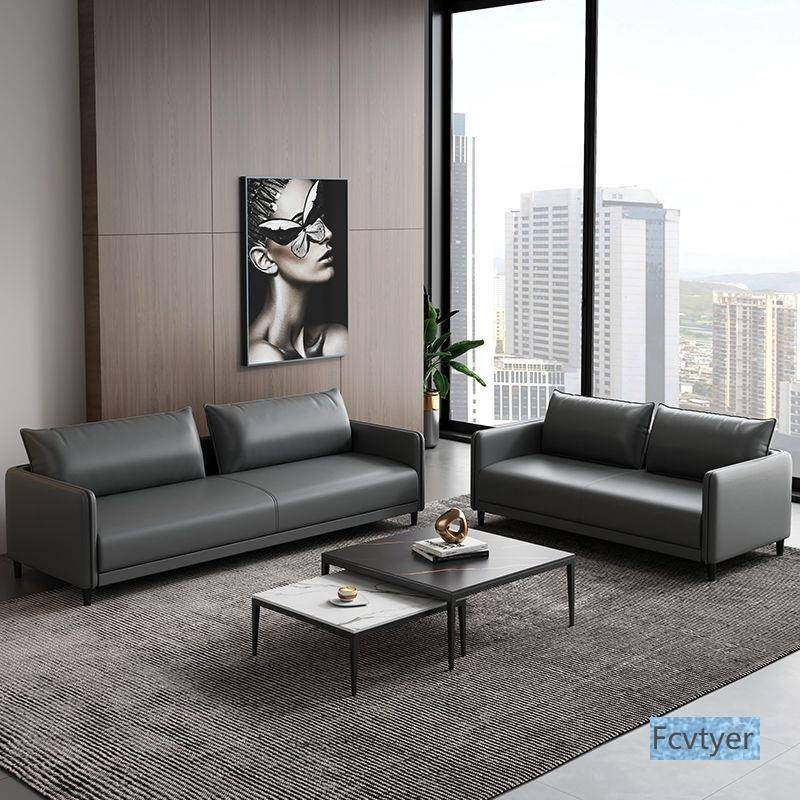 办锴al123现代简约会客沙发茶几组合公沙发引商务沙接待小型皮发