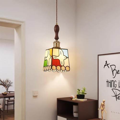 厅日民式复古玻吊璃灯中古美式乡村657宿沙发餐茶室橱窗港风床头