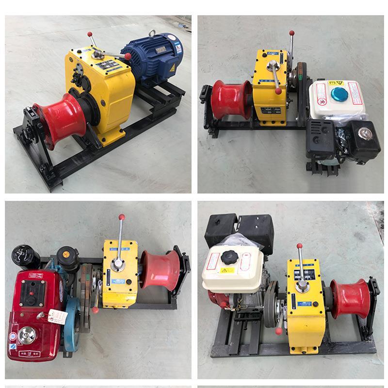 源头厂HRX8家柴绞机磨汽油机动绞磨3吨5T油T10T电动牵引机