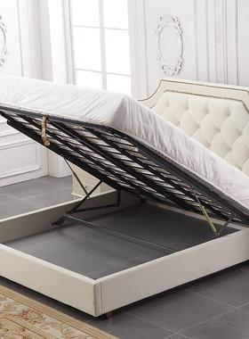 J107M拉现代简LLW约白色欧式布扣艺床.51.8米轻1奢储物软包可主