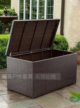 XZF藤XZFJ008J008编收纳箱外仿藤储物柜坐垫箱子阳花台户园室内家
