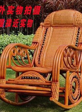 摇藤躺椅老年人摇摇真躺人XLB椅子阳台休闲客厅室内房间逍遥午睡