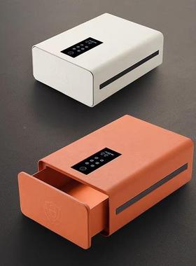 PGC1-C新款箱皮革纹抽屉式保险柜小型迷指你防盗钢智能密码保险全