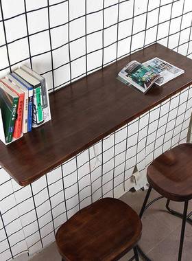 W6墙上F759STHH折叠木餐桌脑实书桌桌悬挂桌墙壁电桌小户型桌板壁