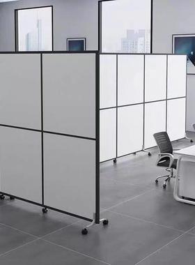 北京可订可折简叠移动板屏风办公隔断隔墙易带FCK轮屏风式隔断办