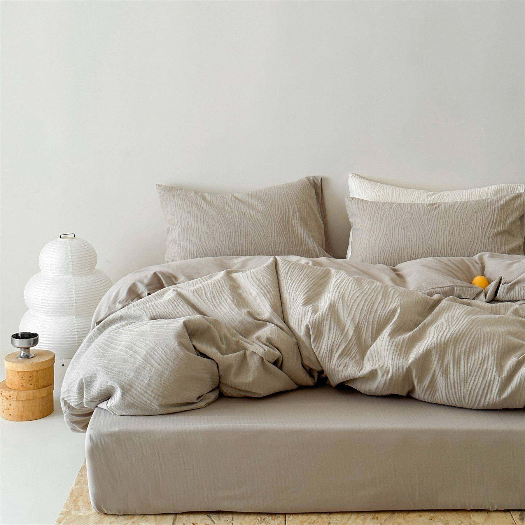 6支棉复古树软纹立体雕提花A四件套柔亲肤PXV类床0笠款四件套