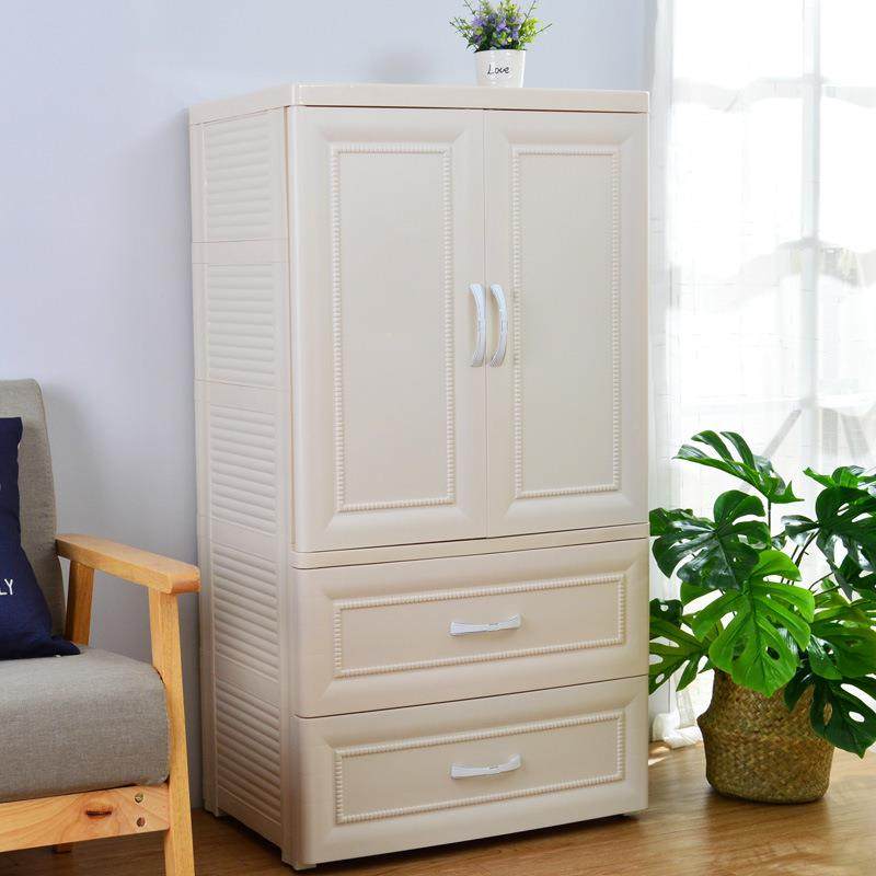 欧式式简约开门组AVA合收衣柜塑料加双大号抽屉纳柜整理储物柜