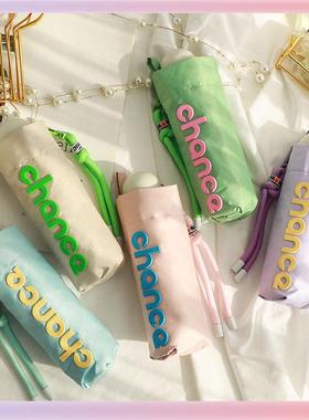 TUF4迷你便携五折伞光撞色纯色遮用超好KMY看黑胶晴雨两荧女阳防