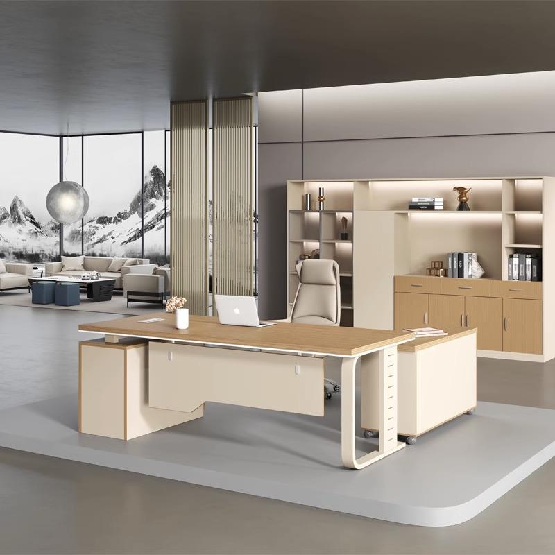 板办公桌简现代简约经总HPV裁办公桌老大班台轻桌奢高理档办公室