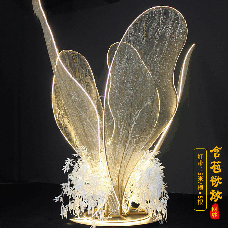 2019新款婚庆舞台背景花苞摆件