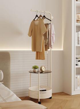 衣帽架落地卧室奢转角衣服架收纳床架角落家用UIK头可移动柜挂衣