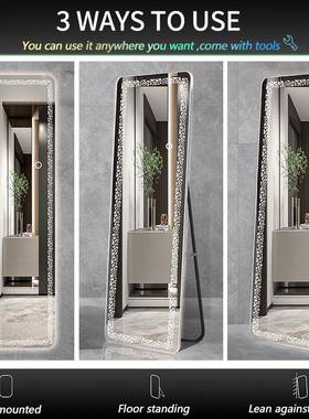 试衣全身镜穿衣地壁镜子家BXD用挂贴网红女生卧室化妆挂落墙led