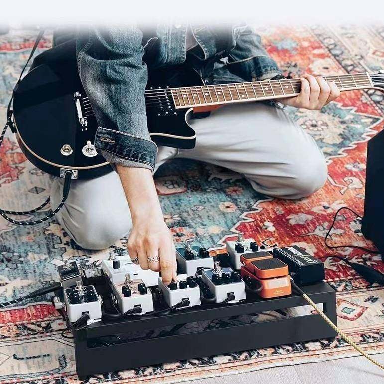 他铝合金板效果器乐UMK器粘固贴单块效果器板吉带提包支架定轨道