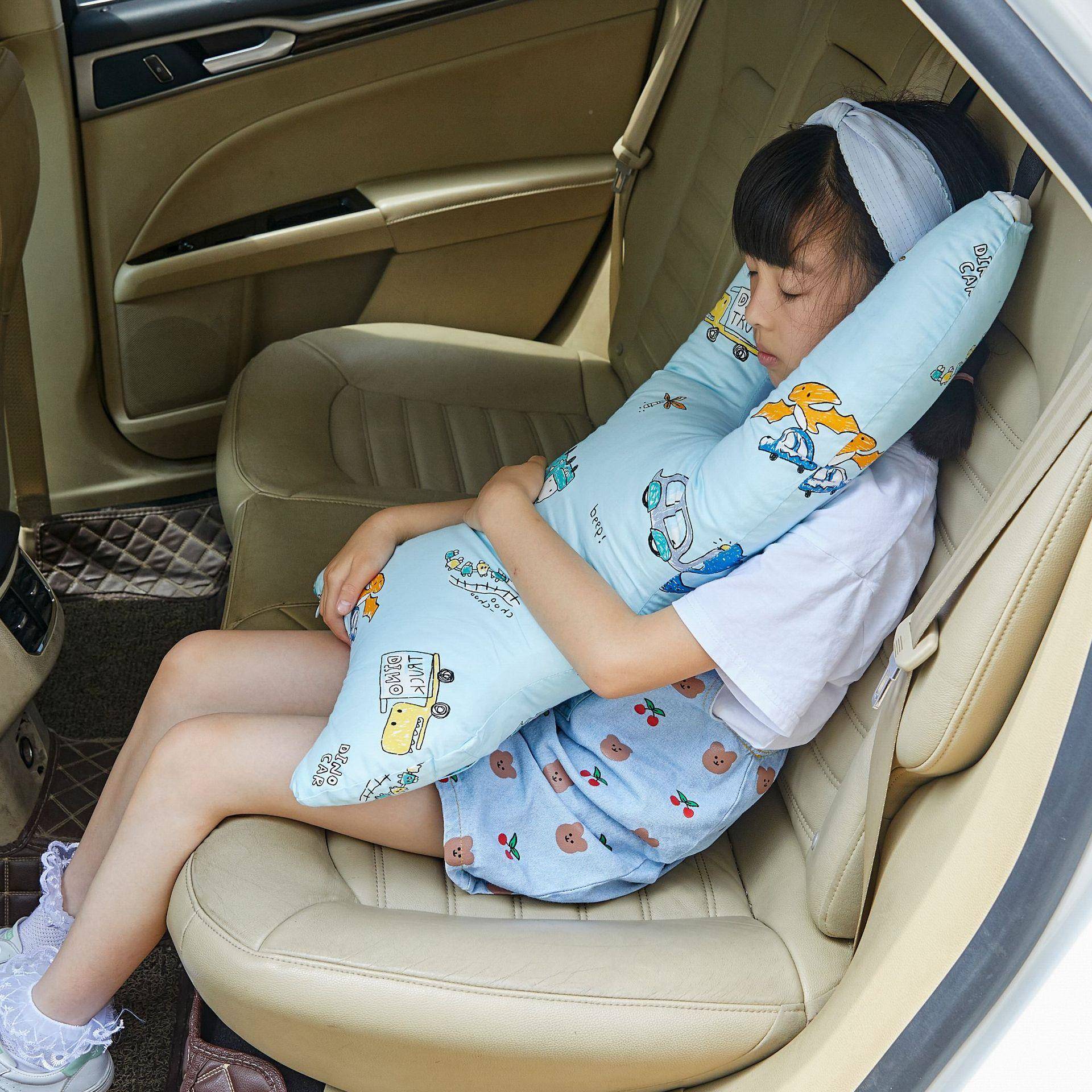 成人办午助睡枕车用瞌睡枕儿SNR童车抱枕旅汽行公睡眠枕纯棉通用