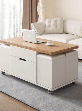 025新款多餐功能茶几现升降47059桌两用小户型2简约代折叠客厅收