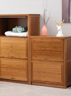 五斗柜实橱木储物柜抽屉置物藏卧柜简约室竹衣柜斗棉被储EWO收纳