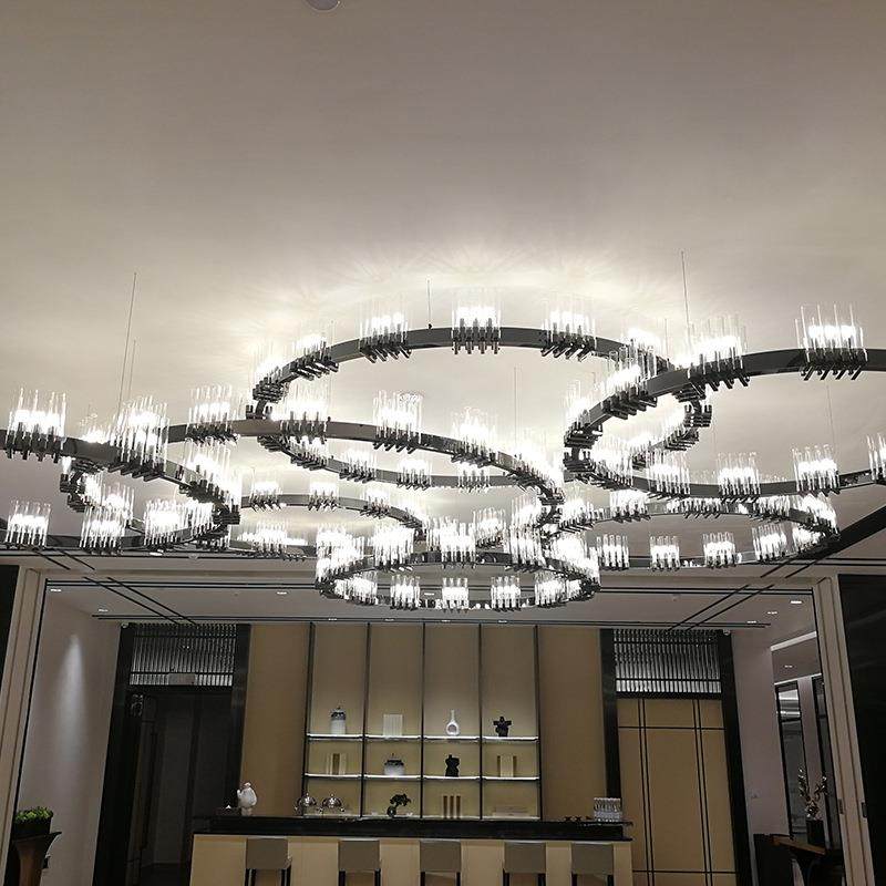 中山新款5非标工灯礼光道具婚庆堂灯具程大型吊灯酒店艺宴术婚水