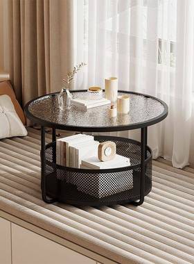 矮钢化玻璃卧室飘窗桌子茶几阳台迷你桌地轻奢BWR坐炕桌榻小榻米