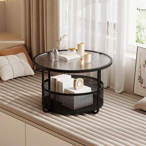 矮钢化玻璃卧室飘窗桌子茶几阳台迷你桌地轻奢BWR坐炕桌榻小榻米