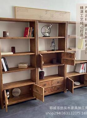 实古博古架老木榆28340木架子收纳落客地置物架厅隔断墙壁民宿装