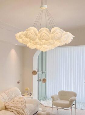 奶风创D338意朵客厅吊灯现代温简约馨卧室吊线灯网红铃兰儿花油童