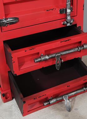 业工集装箱柜子风柜储LD-56028物柜复古抽屉柜多功能收纳柜斗边柜