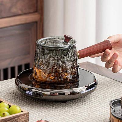 电陶炉家用侧把玻璃过壶茶水离小煮茶器带滤泡WQM茶冲号茶壶分红