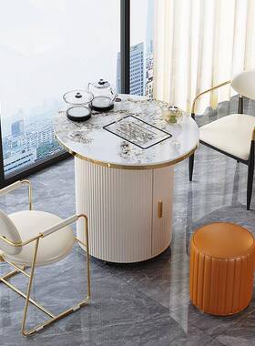 L7轻柜F778M6HT奢移动茶台阳台茶桌椅组合水岩小板茶桌烧壶一体茶