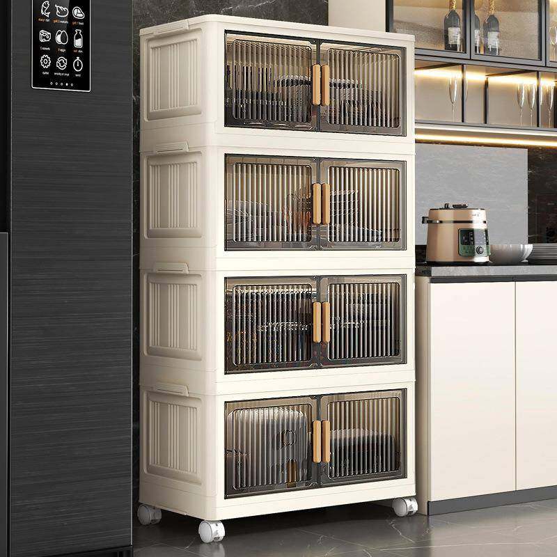 家用塑料收纳柜多层免安装折叠式储物柜客厅杂物柜多层卧室床头柜,五金/工具,五金工具箱/五金收纳箱,淘宝优惠券,粉丝福利购,淘宝优惠卷