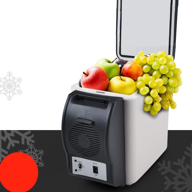 6L车载迷你冷藏箱12V中控扶手便携式小冰箱饮料冷藏保温两用箱