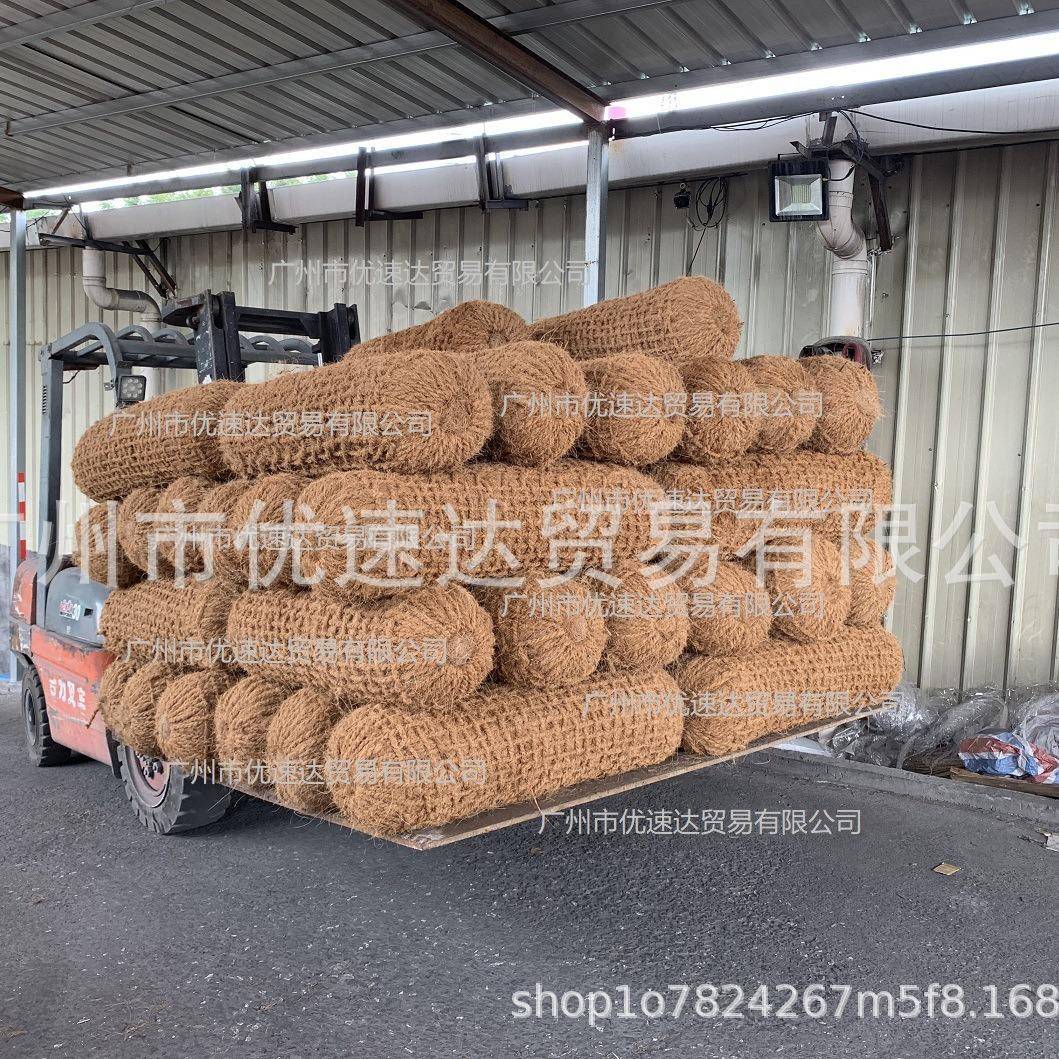 废水静化棕榈卷整治椰网棒生态棒河道护坡生态棒椰纤维网椰棕卷
