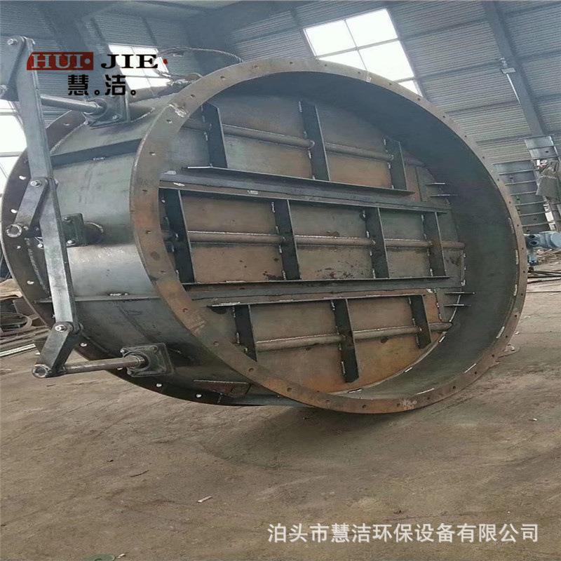 执行器电动百叶阀钢厂管道百叶阀门电动调节圆风门1500冷风阀厂家