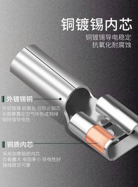 FDFD1.25-50插簧插片冷压公母头接线子YQW22.86.3拔插端式