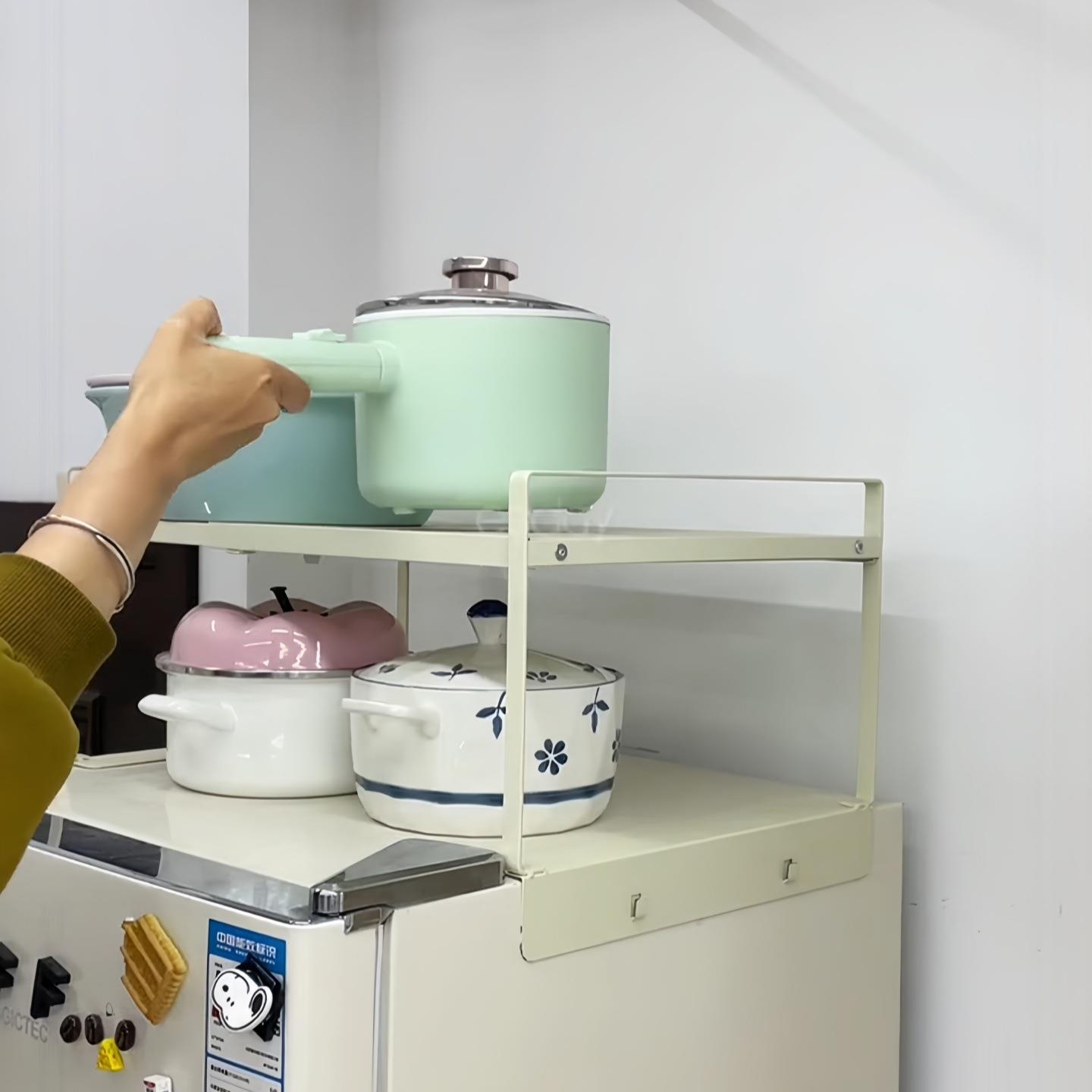厨家冰箱上置物架上方间利用侧面磁冰箱上置吸挂架空房用品用调料
