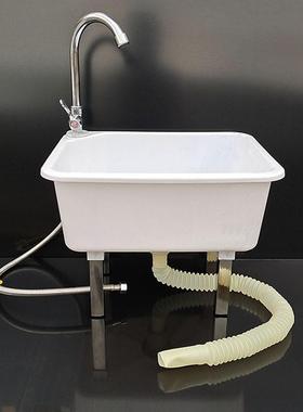 ?塑阳料拖764卫把池小号方形家用拖布池加厚方水水槽下盆生间台拖