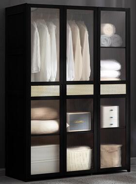 DBHW7简出易衣柜家用卧室衣租房屋用组实木儿童橱柜子装置物架结