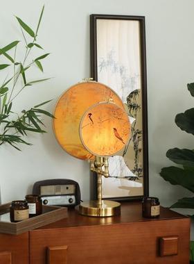 买FCC国202德5新款新中氛式台中灯卧室床头柜覆古曲风美学式围茶