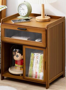 简约床头柜小床型家超窄用PUU床边柜收纳柜卧室头家用柜床头边几