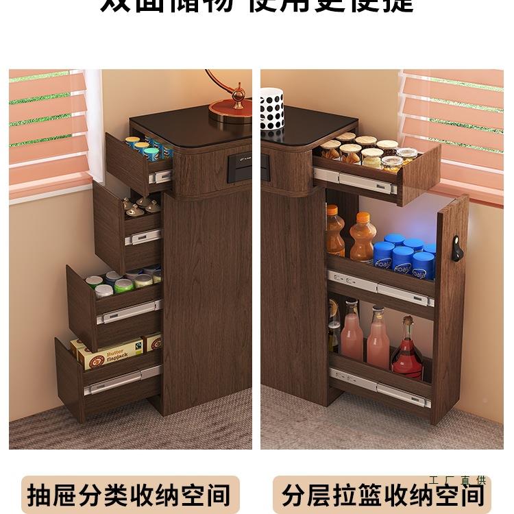 极独窄岩板岛单柜DOQ中古风迷小户型你家用多功能台餐台可定制