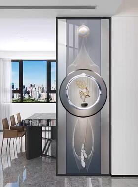 艺术玻璃屏隔断厅入户半正对门客玄关简约现代AWI卧风室卫生间墙