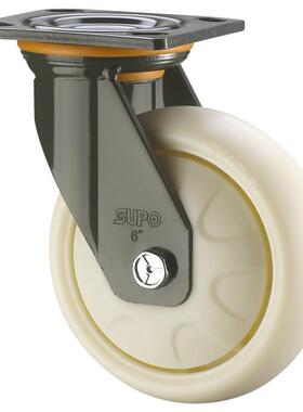 SUPO向荣动2力6寸承重型带边刹车白玉色PP向脚轮J07-101C-J07S-01